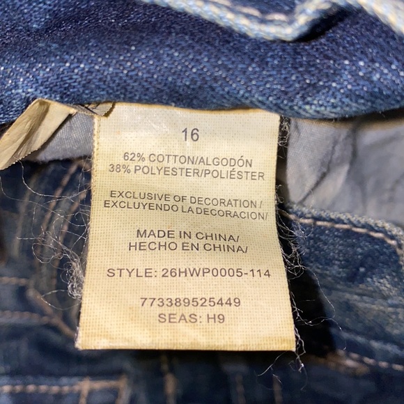 Hollywood The Jean People Size 16 Low Boot Cut Faded Denim Jeans - Picture 4 of 14